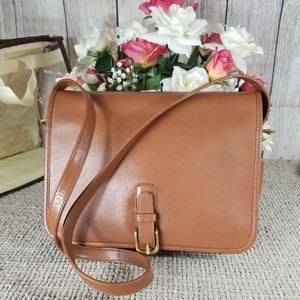 Coach Large Saddle Pouch Crossbody Vintage  # 9585 British Tan
